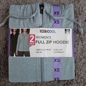 32 Degrees Womens 2 Pack Full Zip Hoodie Stretch Comfort Ultra Soft XS